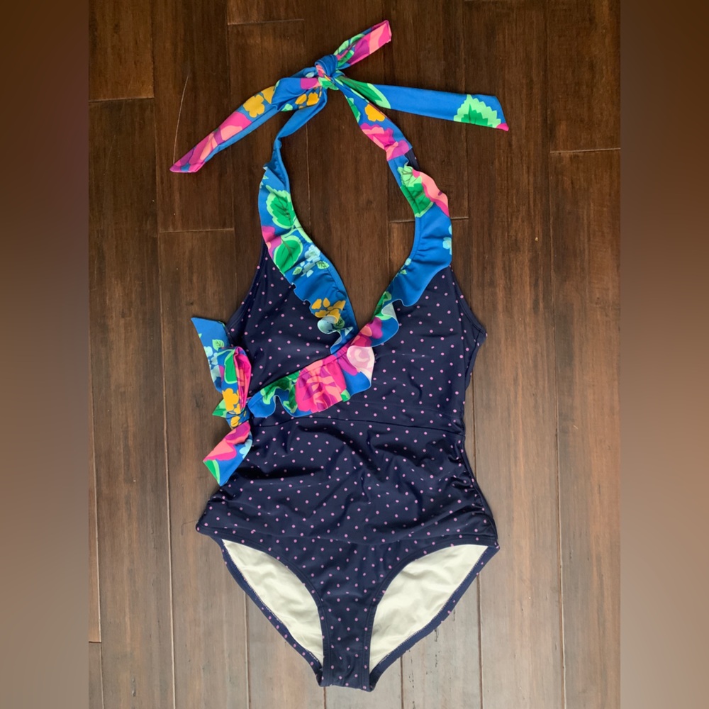 Matilda Jane Womens Sandcastle Queen Halter Swim One piece